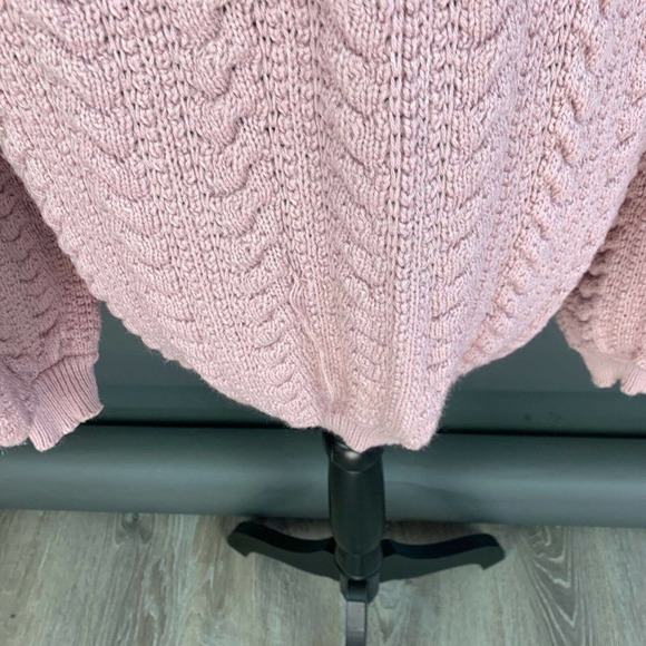 Vintage Tejidos Brenda Made in Guatemala Purple Chunky Knit Cardigan Sweater Lg - Picture 6 of 7